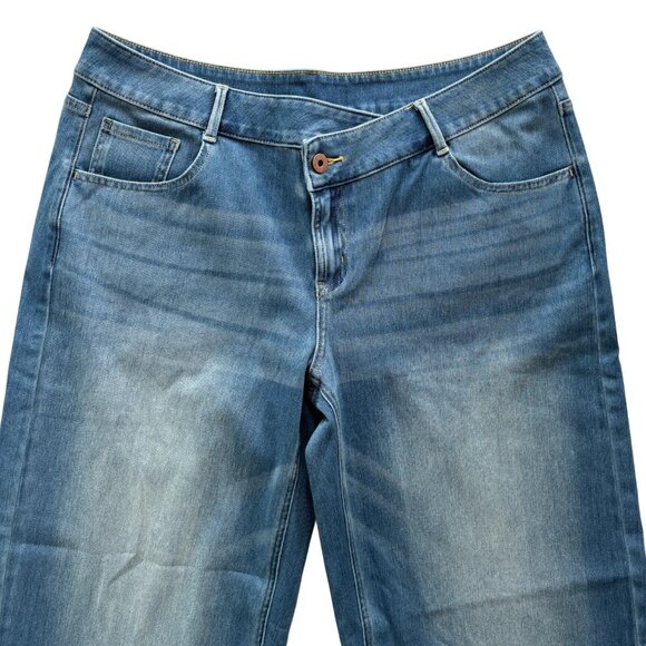 NWT HALARA Flex (2 Pair) Asymmetric Waist Baggy Wide Leg Jeans SZ LP - Picture 7 of 13